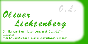 oliver lichtenberg business card